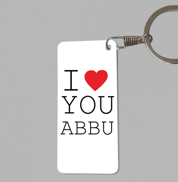 I Love You Abbu Keychain - 1059