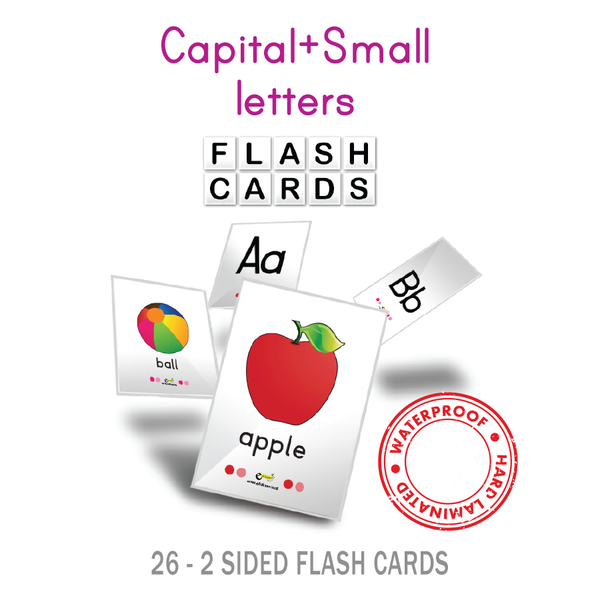 CAPITAL + SMALL LETTERS FLASH CARDS - 8016