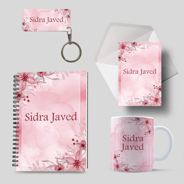 Name on Floral Design Combo - 3004