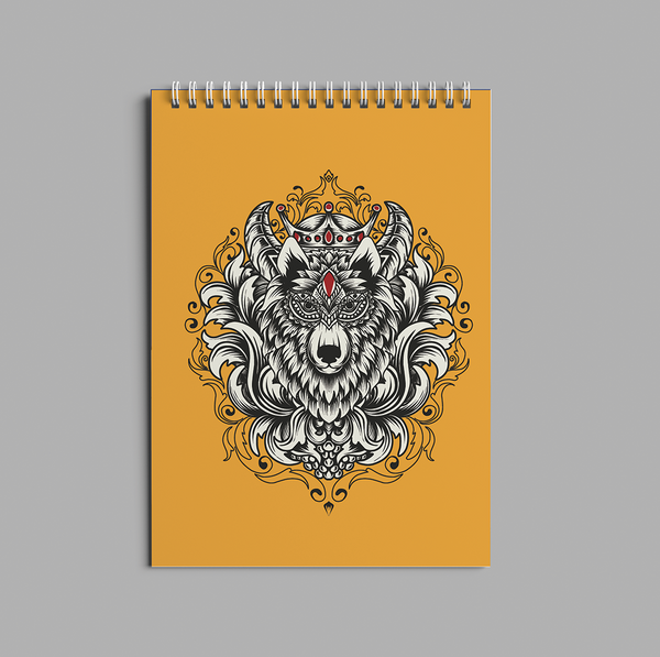 Wolf Mandala Sketch book - 6018