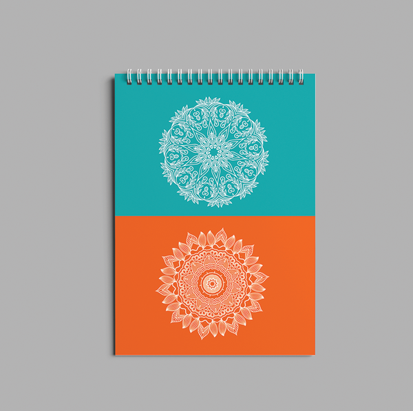 Mandala Orange And Blue Sketch book - 6060
