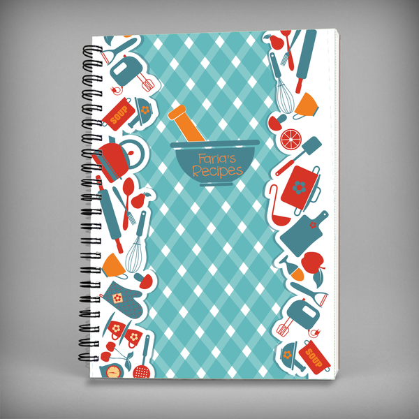 Name Notebook - Recipe Spiral Notebook - 7442