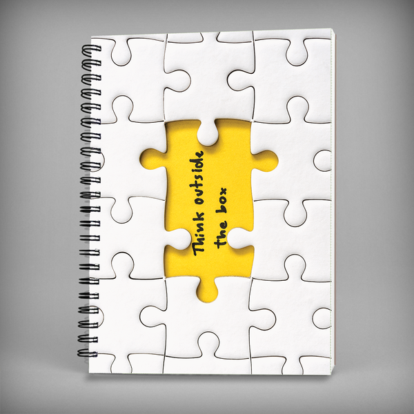 Think Outside The Box Puzzle Spiral Notebook - 7447