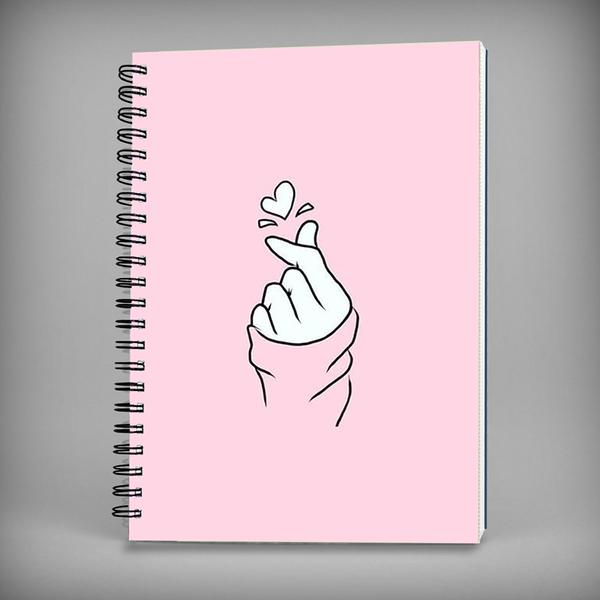 Finger Heart Spiral Notebook - 7525