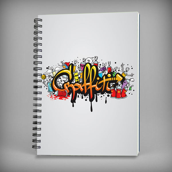 Graffiti Design Spiral Notebook - 7557