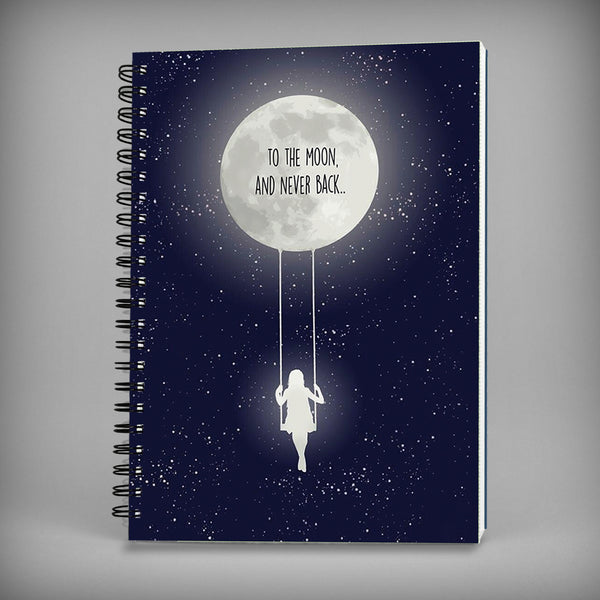 To The Moon Spiral Notebook - 7577