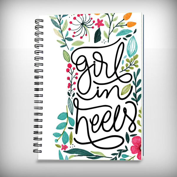 Girl In Heels Spiral Notebook - 7589