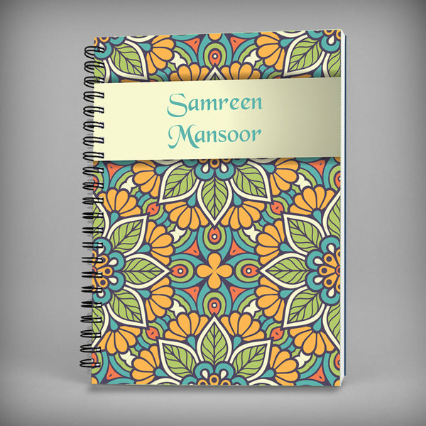 Flower Pattern Name Notebook - 7594