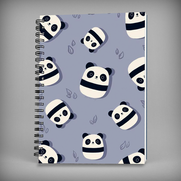 Panda Pattern Spiral Notebook - 7628