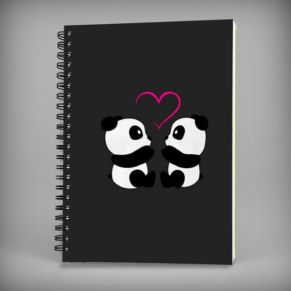 Panda Love Spiral Notebook - 7636