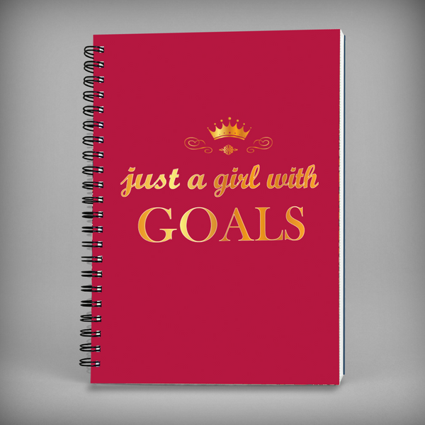 Just A Girl With Goals Spiral Notebook -7689