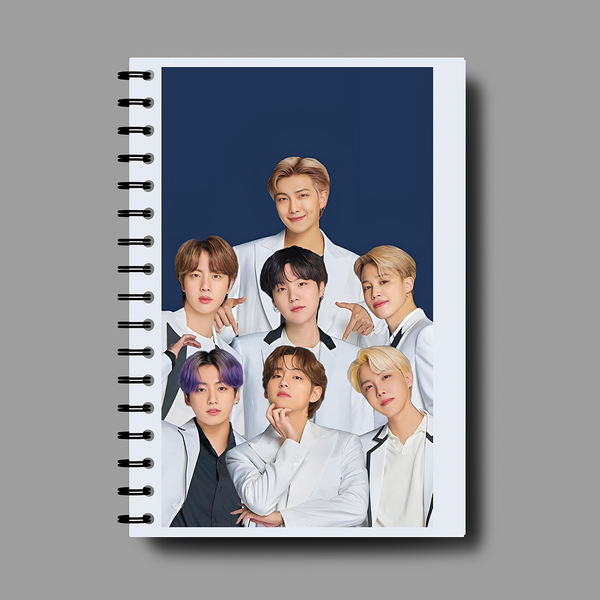 BTS Blue & White Cover Notebook-7712