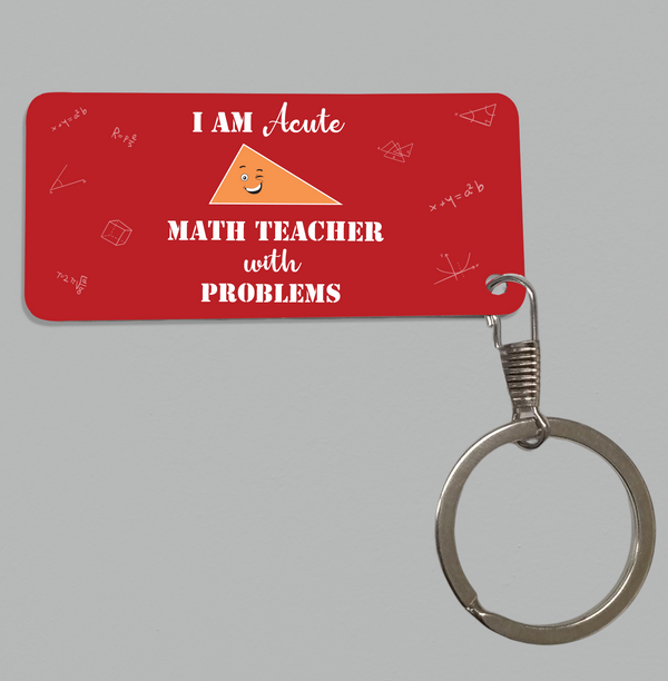 Math Teacher Keychain - 1091