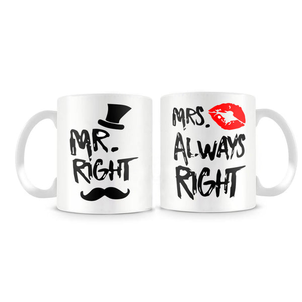 Mr. Right & Mrs. Always Right - Pair Mug - 5123