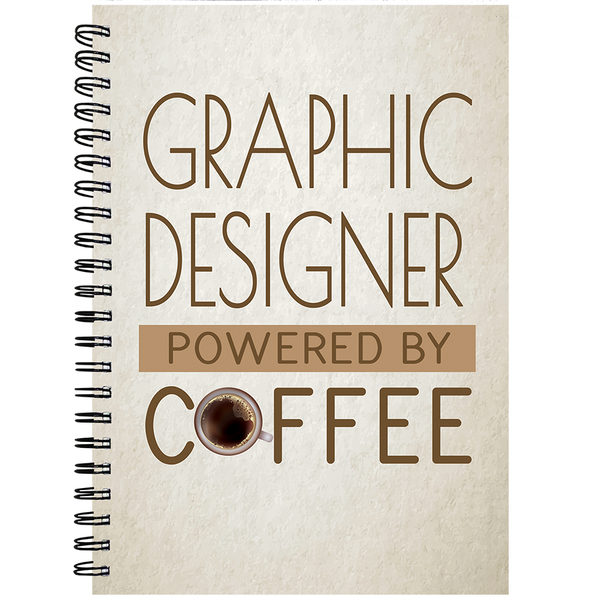 Graphic Designer Power by Coffee - 7275 - Notebook