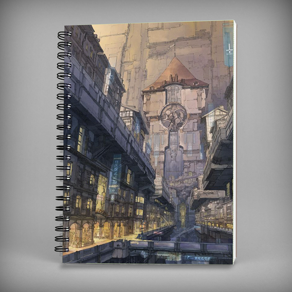 Building Painting Spiral Notebook - 7334