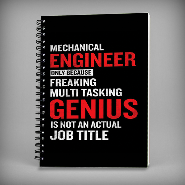 Mechanical Engineer Spiral Notebook - 7342