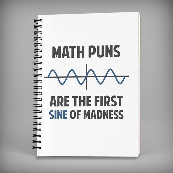 Math Puns Spiral Notebook - 7344