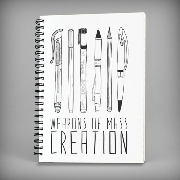 Weapon of Mass Creation Spiral Notebook - 7348