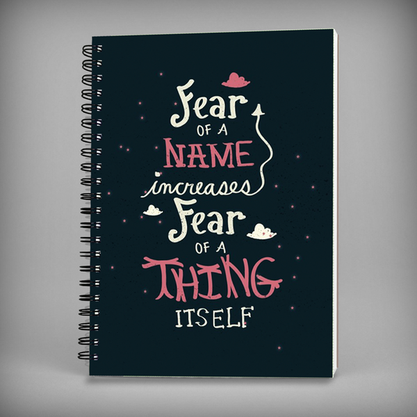 Fear Quote Spiral Notebook - 7366