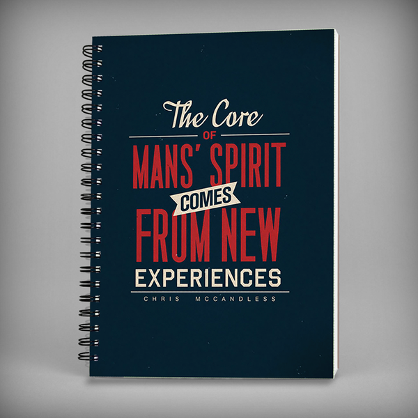 Chris Mccandless Quote Spiral Notebook - 7376