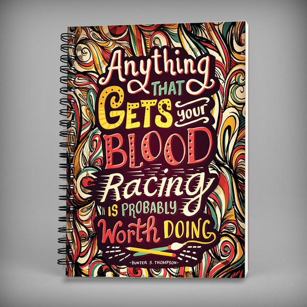 Hunter S.Thompson Quote Spiral Notebook - 7384