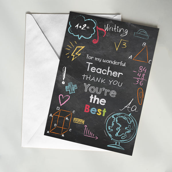 My Wonderful Teacher Card - 4004