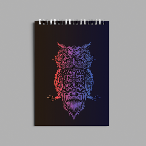 Owl Mandala Art Sketch book - 6017