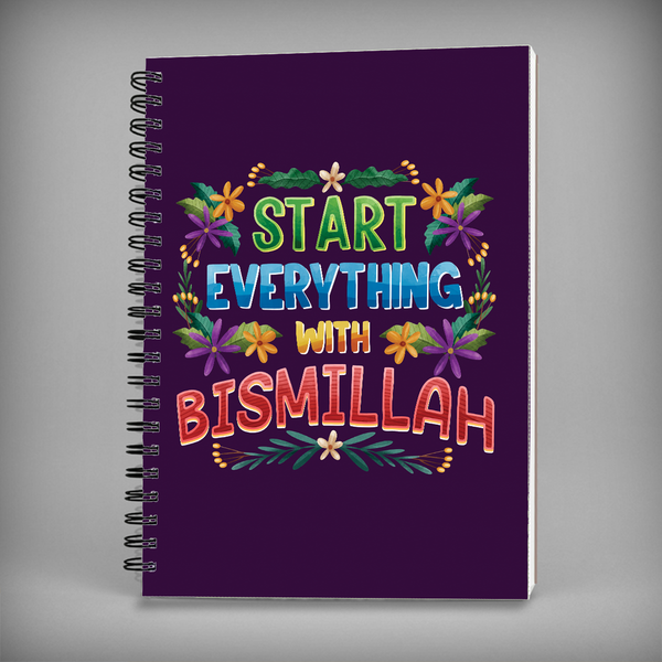 Start Every Thing with Bismillah Notebook - 7434