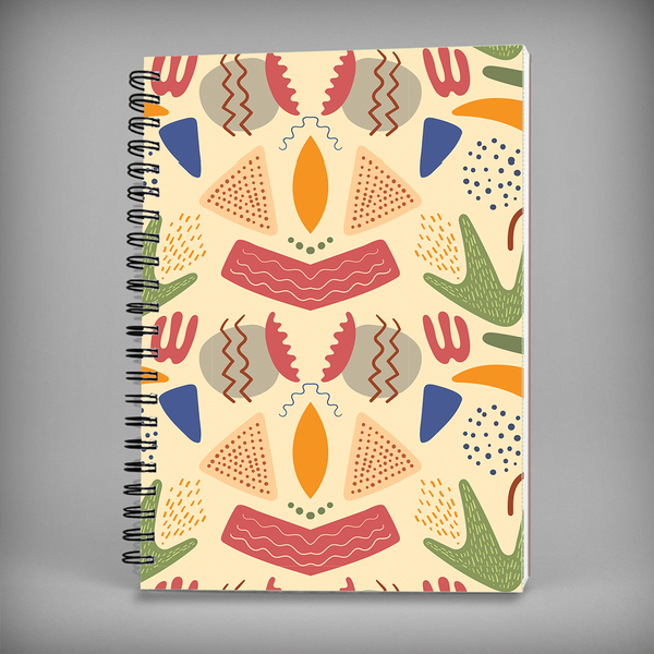 Abstract Art with Muliticolor Patterns Spiral Notebook - 7446