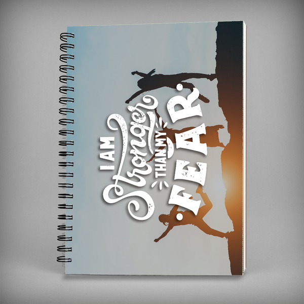 I Am Stronger Than My Fear Spiral Notebook - 7465