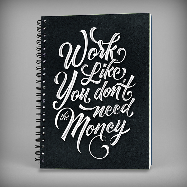 Work like you don't need the money Spiral Notebook - 7506