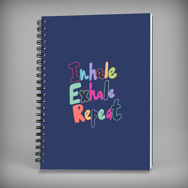 Inhale Exhale Repeat Spiral Notebook - 7526