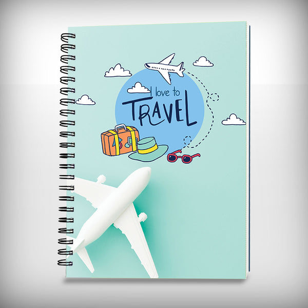 I Love to Travel Spiral Notebook - 7590