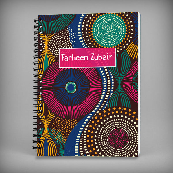 Multicolor Pattern - Name Notebook - 7597