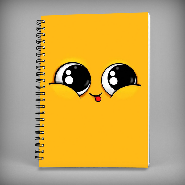 Cute Face Spiral Notebook - 7623