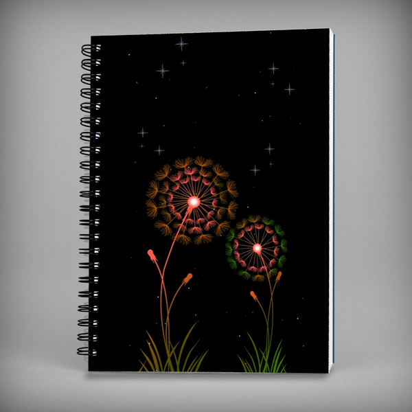Night & Dandelions Spiral Notebook - 7631