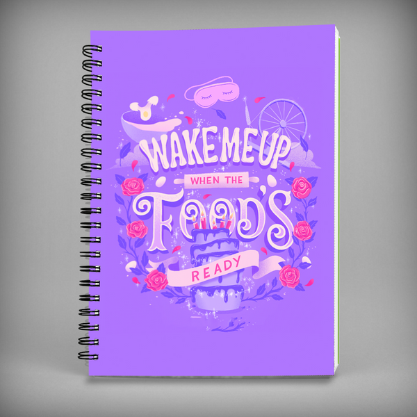 Wake Me Up When The Food Is Ready Spiral Notebook - 7643