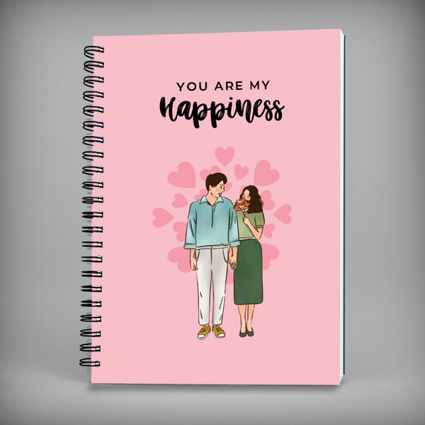 You Are My Happiness Couple  Spiral Notebook - 7661