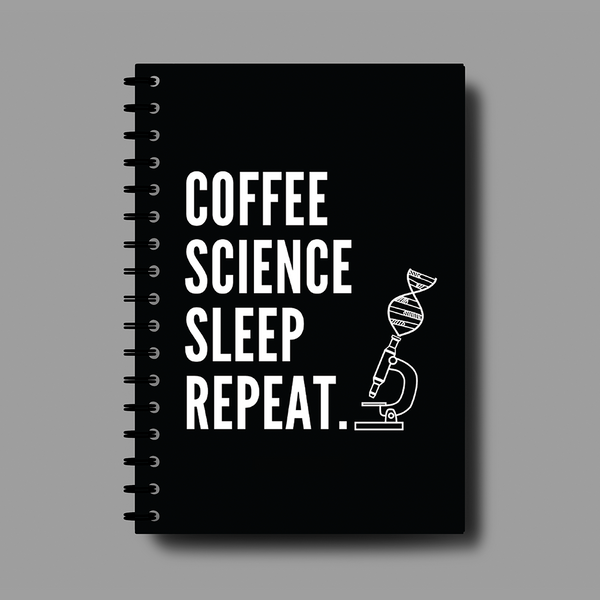 Coffee, Science, Sleep, Repeat  Notebook-7731
