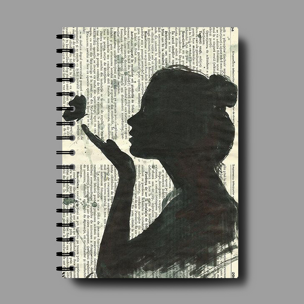 Vintage Girl Art Spiral Notebook - 7756