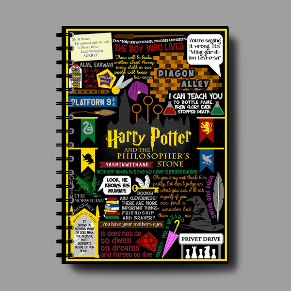 Harry Porter & The Philosopher's Stone Spiral Notebook - 7765